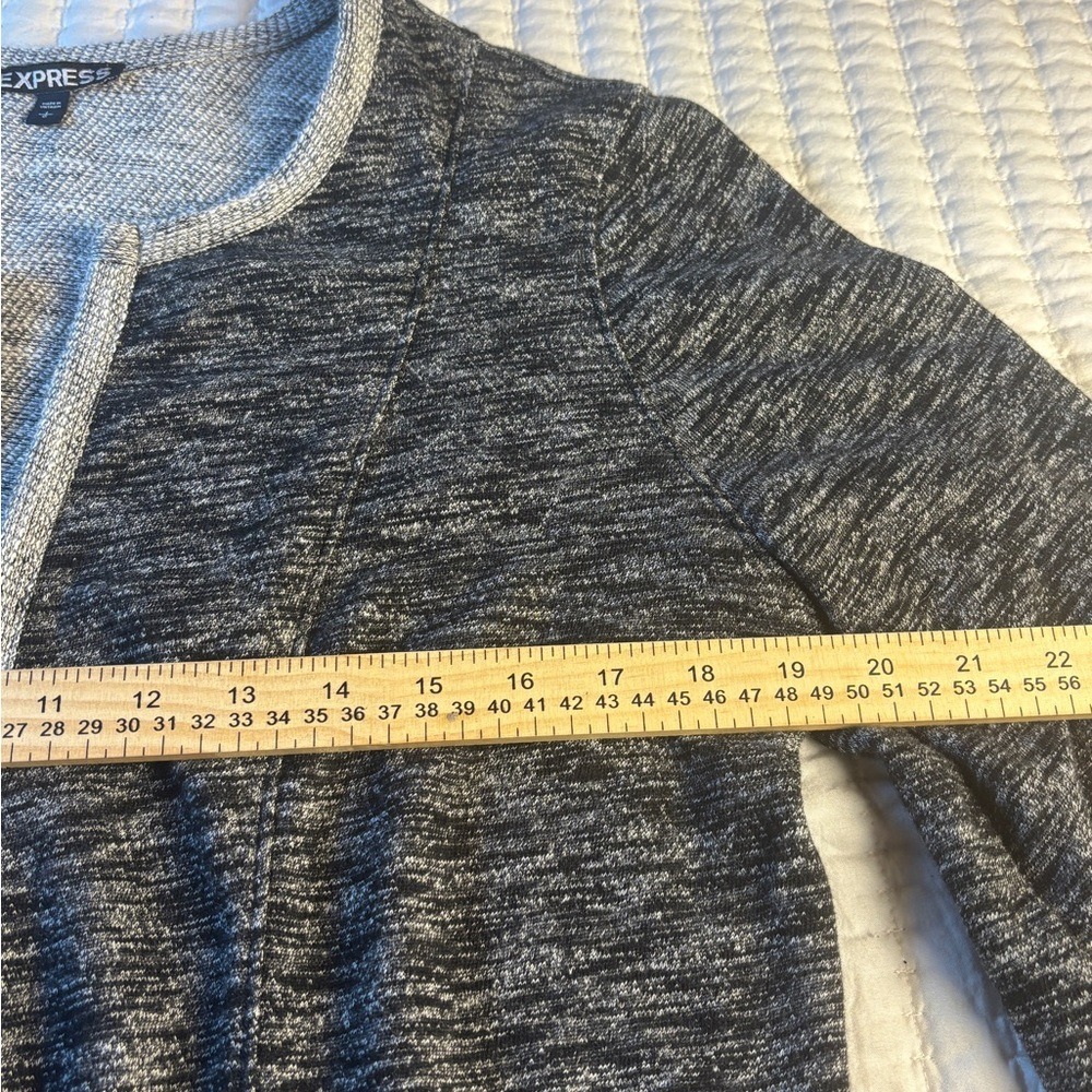 ✨ Express Embellished Knit Open-Front Cardigan | Size‎ L  Office Chic Minimalist - Picture 5 of 8
